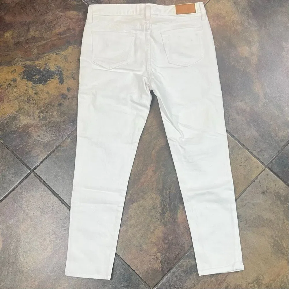 Kate Spade Broome Street White Mid Rise Straight Leg Jeans 29
